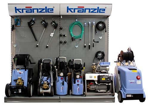 Kranzle high-pressure washer range on display